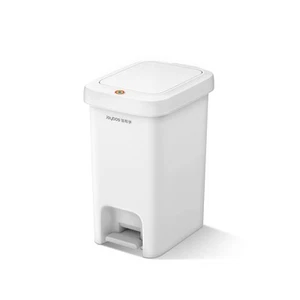 Slim Bathroom Trash Can with Lid Soft Close, Garbage Can with Pop-Up Lid & St... - Picture 1 of 7