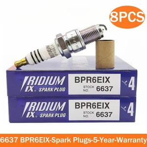 8x BPR6EIX Iridium Spark Plugs 6637 Upgrade Spark/Power Pre-Gapped - Bild 1 von 5