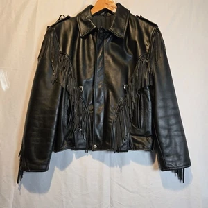 Fidelity Leather Fringe Riding Jacket Size 40 - Picture 1 of 18