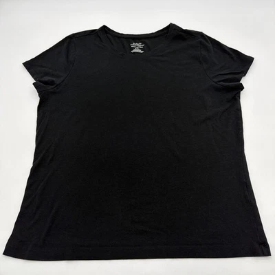 Camiseta Banana Republic Mujer XL Negra Sólida .#38106 Foto 1 de 4