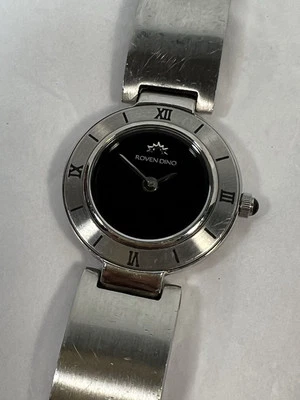 Ladies Roven Dino Swiss Aristocrat 2011L Silver /Black Sapphire Crystal Watch - Image 1 of 4