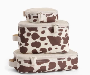 Itzy Ritzy: Giddy Up! Cow Print Pack Like A Boss Packing Cubes - Picture 1 of 6