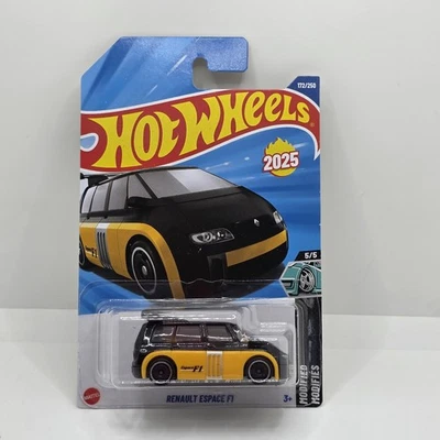 New Hot Wheels 2025 Case P Modified 5/5 Renault Espace F1 Black/ Yellow - Image 1 of 2