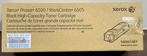 NEW XEROX 106R01597 Genuine Black Toner Cartridge Phaser 6500/WorkCentre 6505 - Picture 1 of 4