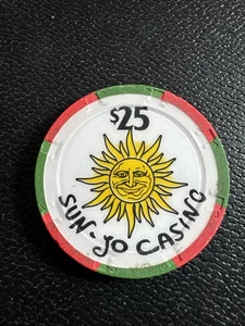 Sun-Jo Casino - Ficha de casino de $25 dólares - Imagen 1 de 2