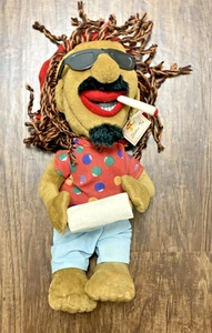 Vintage 1990s Rastaman Stoner Man 15" plush toy from Shalom Toys Brooklyn NY NWT - Picture 1 of 14