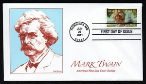 USA, SCOTT # 4545, TODD RONNEI FDC COVER - POET AND WRITER MARK TWAIN YEAR 2011 - Picture 1 of 1