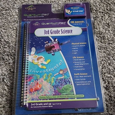 New Quantum Leap Pad 3rd Grade Science interactive Book And Cartridge NEW - Image 1 of 4