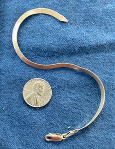 Sterling silver woven tennis bracelet. - Picture 1 of 5