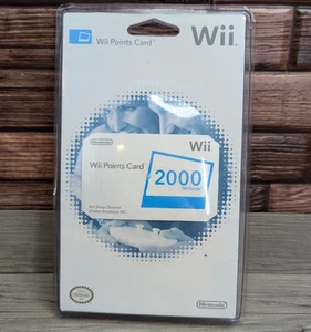 Nintendo Wii 2000 Tienda Puntos de Canal Tarjeta Coleccionistas Exhibición Pieza Nuevo Precintado - Imagen 1 de 6