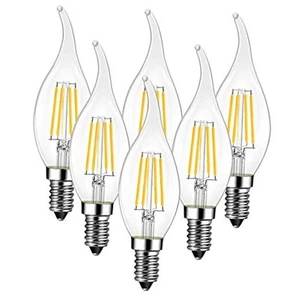 Flame Tip LED Filament Bulb Candelabra E12 Base, Dimmable 4.5W 4.5w-_flametip - Picture 1 of 8