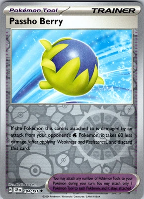 Passho Berry Reverse Holo 184/191 SV08: Surging Sparks Uncommon - NM - Image 1 of 2