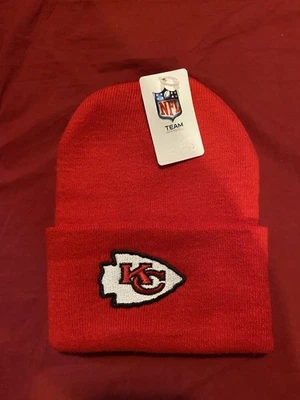 NEW Vintage Kansas City Chiefs Beanie Hat One Size NFL Red - Image 1 of 4