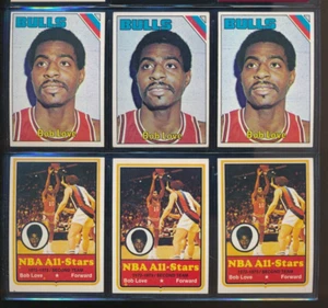 Lot (6) Bob Love 1975-76 Topps #140 1973-74 #60 Bulls All-Stars (VJ14) SWSW6 - Picture 1 of 2
