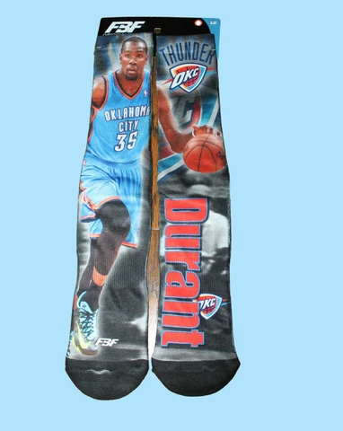 FBF Originals Size L Kevin Durant Socks OKC Oklahoma City Thunder #35 Socks NEW Cover