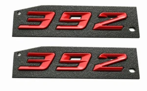 Pair Set New 392 Emblem Fender Badge Letter Nameplate with 392 Car Truck-Red - Picture 1 of 5