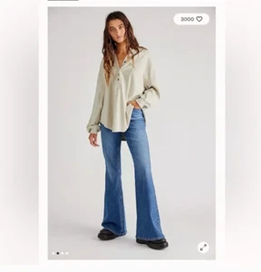 Lee High Rise Stone Mill Free People Schlagjeans Schlaghose neu mit Etikett 30 x 33 - Bild 1 von 7