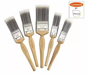 Harris Lynwood Platinum Brush set 13191 Wood Handle Synthetic Bristles 5 Brushes - Picture 1 of 9