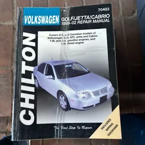 CHILTON 70403 Volkswagen Golf/Jetta/GTI 1999-02 Repair Manual Book - Picture 1 of 2