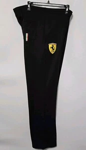 Puma Ferrari Men's Track Pants Black Size XL New Regular Fit Polyester Cotton - Picture 1 of 13