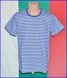 Russian Army VDV paratrooper blue stripes shirt T-shirt Telnyashka sz. 48 M - Picture 1 of 3