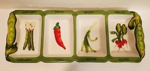 Vegetable Condiment Tray 4 Compartments By Judy Phipps Certified International - Picture 1 of 4