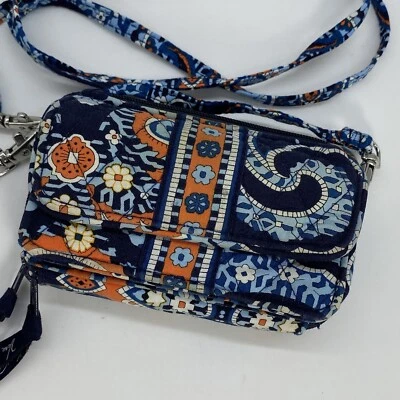 Vera Bradley Marrakech Cartera Todo en Uno Bandolera Muñequera Azul Tarjeta de Crédito Foto 1 de 4