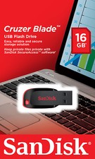 Sandisk CRUZER BLADE 16GB SDCZ50-016G-B35 USB 2.0 Flash Pen Drive 16G NEW Micro