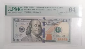 United States Of America, 100 Dollars, 2009, UNC, Fr# 2187-f, SOLID 11111111 - Picture 1 of 1