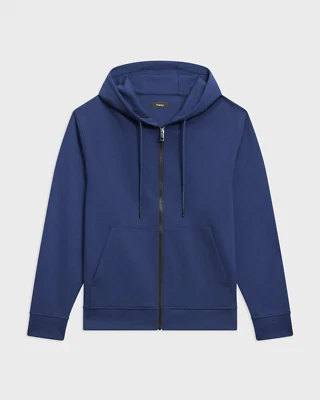 NWT THEORY Zip-Up Hoodie in Scuba Deep Atlantic Navy L $245 - Image 1 of 4