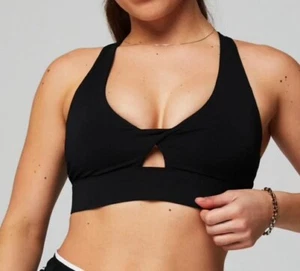 Fabletics Oasis Twist Sport BH Schwarz Crisscross Träger. Größe M - Bild 1 von 3