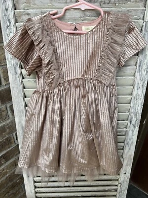 Платье Matilda Jane для девочек размер 4 Kori металлик кружевное розовое золото - Изображение 1 из 4