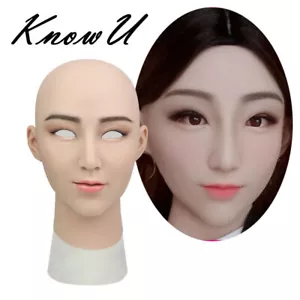 KnowU Silicone Fake Headwear Cosplay Female Makeup for Transgender People - Picture 1 of 11