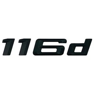 Emblema distintivo bagagliaio posteriore numero lettera piatta auto 116 D nero opaco per BMW - Foto 1 di 1