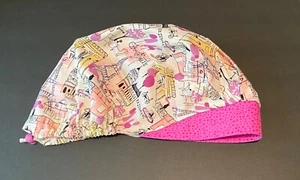 Famous Paris Sites Scrub Hat, Scrub Cap, OR Hat, CRNA, OR RN, Doctor, L&D, Chef - Picture 1 of 7