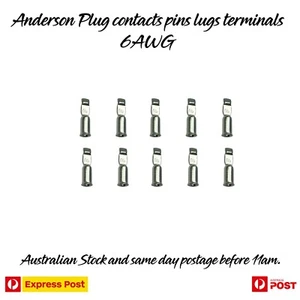 10 x for Anderson Plug contacts pins lugs terminals for 50 amp connectors 6AWG - Picture 1 of 1