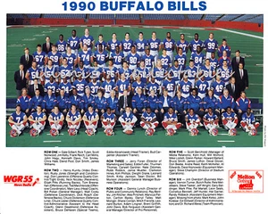 1990 BUFFALO BILLS NFL AFC CHAMPIONS SUPER BOWL 25 XXV 8X10 TEAM PHOTO - Picture 1 of 1