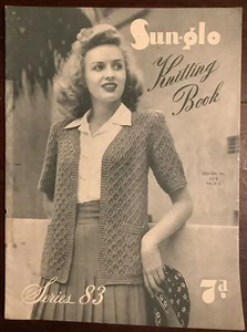 Libro de punto vintage Sun-glo número 83 patrones para mujer - Imagen 1 de 6