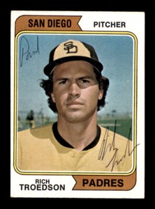 1974 Topps - Rich Troedson - On Card Autograph