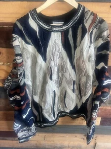 Vintage RARE COOGI Multicolored Crewneck Sweater Size XL COOGI Tags Biggie - Picture 1 of 13