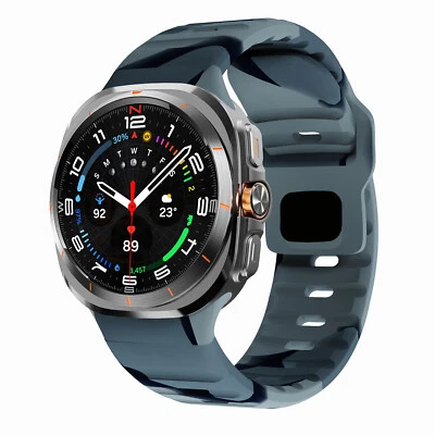 For Galaxy Watch Ultra (2025) 47mm Wave Design Sports Silicone Watch Band Strap - Image 1 of 4