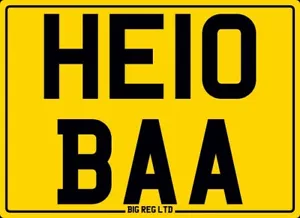 HELLO HE10 BAA FARM TUP EWE RAM SHEEP FARMER PRIVATE REGISTRATION NUMBER PLATE - Picture 1 of 2