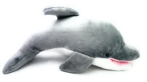 Dolphin Animal Large Plush Stuffed Animal Fabric Animal 46cm Grey - Picture 1 of 3