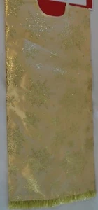 Christmas Tree Skirt 48 Inch Round Glitter Gold w/ Snowflakes Free Shipping New - Picture 1 of 4