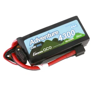 Gens Ace Adventure HV G-Tech 4300mAh 11.4V 60C 3S Lipo Battery Deans & XT60 Plug - Picture 1 of 5