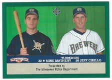 1995 Milwaukee Brewers Police Issue Baseball card - Pick your player