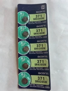 5 Pcs Vinnic 371 SR920W AG6 SR69 1.55V Silver Oxide Watch Batteries - Picture 1 of 2
