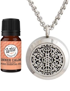 Schmiedeeisen 316L Edelstahl Aromatherapie Diffusor Medaillon innere Ruheöl - Bild 1 von 11