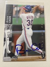 1993 Upper Deck Brian Giles Autographed Card Cleveland Indians