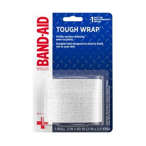 Band-Aid Firmly Secure-Flex Wrap Waterproof 2 inch x 2.5 Yard 1 Count 12 Pack - Picture 1 of 6